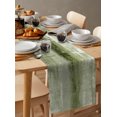 thumbnail image 6 of Table Runner Dresser Scarves 70 Inch Long, Abstract Sage Green Oil Painting Linen Dining Table Runners Retro Rustic Graffiti Artwork Tabletop Scarf for Wedding Holiday Party Kitchen, 6 of 7