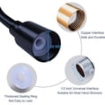 thumbnail image 4 of Heatproof Cold-resistant Flexible Shower Hose, Stainless Steel Material Hose for Plumbing Toilet Bidet Sprayer, Space-saving Storage (Black), 4 of 5