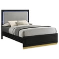 thumbnail image 3 of Caraway Wood Eastern King LED Panel Bed Black, 3 of 7