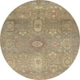 thumbnail image 1 of Ahgly Company Machine Washable Indoor Round Abstract Dark Almond Brown Area Rugs, 7' Round, 1 of 7