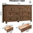 thumbnail image 3 of OKD Wood Farmhouse 7 Drawers Dresser Storage Cabinet, Reclaimed Barnwood, 3 of 6