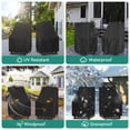 thumbnail image 6 of Adiqo Waterproof Outdoor High Back Chair Covers, Outdoor Furniture Covers, Adirondack Chair Covers, Patio Rocking Swivel Chair Covers 2 Pack, 27"W x 30"D x 42"H, Black, 6 of 7