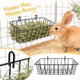 thumbnail image 7 of Durable Hay Feeder Rack, Sturdy Iron Art Bracket for Convenient Easy Fixation, Essential Rabbit Guinea Pig Feeding Accessory Black, 7 of 7