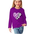 thumbnail image 2 of Odeerbi Toddler Boys Girls Long Sleeve Shirt Fall Winter Base Layer Cartoon Printed Undershirt Cute Print Shirts Crewneck Tops Dressy Casual Blouses Kids Clothes Purple, 2 of 5
