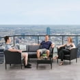 thumbnail image 4 of CorLiving Parksville L-Shaped Resin Wicker Patio Sectional Set, 4 of 9