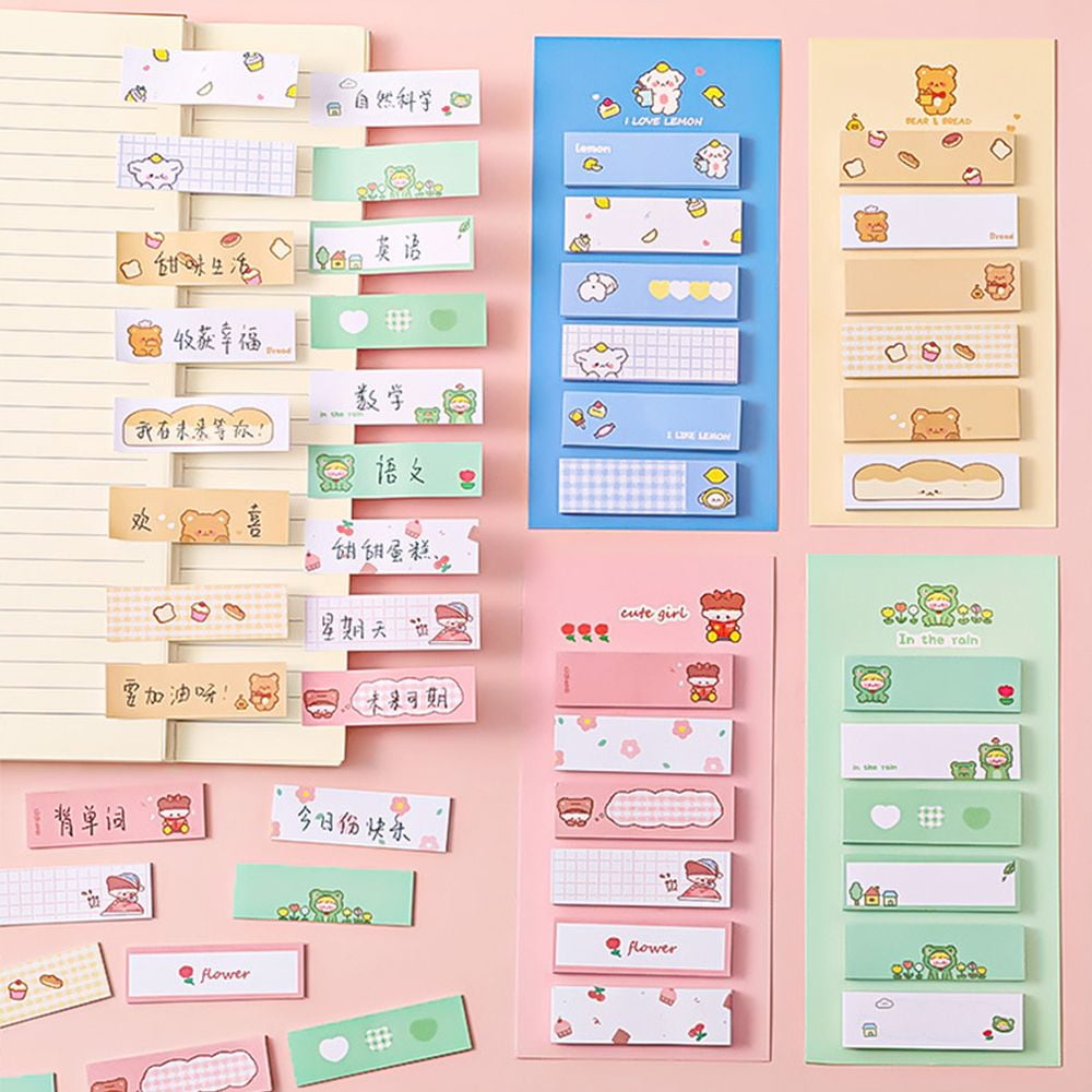 Kawaii Sticky Notes, Cute Memo Note, Self Adhesive Page Marker – Tagged Kawaii  Sticky Notes – MyKawaiiCrate