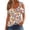 #0057-Khaki, variant on Uootdi Womens Tops Short Sleeve Cold Shoulder Floral Print Metal Ring Decor Slim Fit Casual Daily Shirts Gift