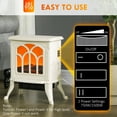 thumbnail image 6 of HOMCOM Living Room Electric Fireplace Stove Heater, 750W/1500W, Beige, 6 of 8
