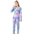 thumbnail image 3 of Topgal Little & Big Girls Tie Dye Pink Purple Blue Swirl Pajamas Long Sleeves & Pants 2-Piece Clothes Set Cute Pink Pjs Size 16, 3 of 3
