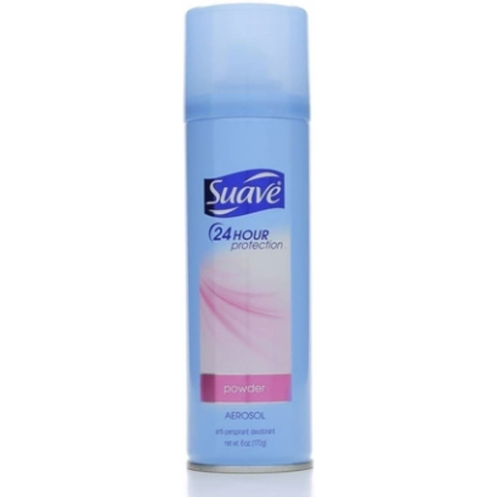 Suave 24 Hour Protection AntiPerspirant Deodorant Spray Powder 6 oz (Pack of 6)