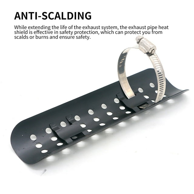 Exhaust Heat Shield Iron Motorcycle Exhaust Pipe Cover Strong Guard Motorbike Exhaust Muffler Heat Insulation Protector for Riding Exhaust Pipe Motorcycle