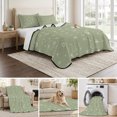 thumbnail image 6 of Quilts Queen Size Bedding Set, Christmas Snowflake Lightweight Quilted Comforter, Xmas Snowy Winter Farmhouse Sage Green Reversible Bedspread Coverlet with Pillow Covers for All Season, 90" x 96", 6 of 9
