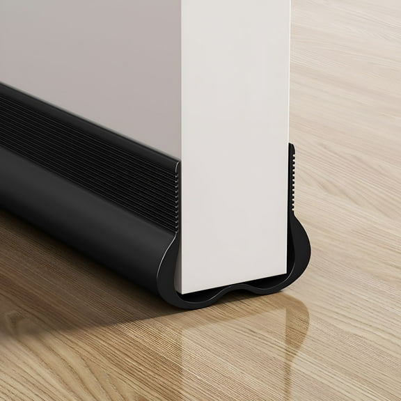 XIBUFE Door Seal Strips, Weather Stripping Door Seal, Soundproof Door Stopper PVC Seal Strips Efficiency Door Bottom Sealing Strips For Noise Reduction Insulation, Draft Guard, Black