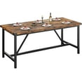 thumbnail image 1 of CABIHOME Dining Table, 71 in Industrial Kitchen Tables with Strong Metal Legs for 6-8 People, for Dining Room Kitchen Office (Only a table, no chairs), 1 of 7