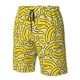 thumbnail image 6 of Uemuo Banana A Pattern Men's Swim Trunks Hawaiian Beach Bathing Suit Swimsuits Beach Quick-Dry Shorts with Pockets-Small, 6 of 9