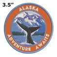 thumbnail image 2 of Adventure Awaits! Alaska 3.5 Inch Iron Or Sew On Embroidered Fabric Badge Patch Seek Adventure, National Park Iconic Series, 2 of 2