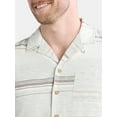 thumbnail image 4 of Fly By Night Men’s and Big Men’s Tour Striped Button Up Shirt with Short Sleeves, Sizes S-3XL, 4 of 5