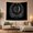 Leafy Moon Wreath, variant on Radiant Eye Above a Crescent Star with Raised Hands, Mystical Gothic for Celestial Art Lovers, Esoteric Wall Art, Halloween Gift, Tapestry Wall Hanging for Bedroom and Studio