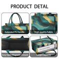 thumbnail image 4 of Large Capacity Tote Bag,Teal and Gold Marble Flow Lines Pattern Handbag Fashion Luxury Tote Bag,15.7"x13"x 5.1" Inches,Laptop Compatible, 4 of 6