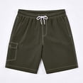 thumbnail image 4 of Tyhengta Men's Quick Dry Swim Trunks Mesh Lining Beach Board Shorts with Pockets Armygreen M, 4 of 9