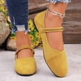 thumbnail image 6 of YOUYEDIAN Womens Mary Jane Shoes Slip on Dressy Flats Shoes for Women 2026 Comfort Non-Slip Flats for Formal School Walking (Yellow), 6 of 8
