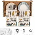 thumbnail image 6 of Kitchenware Microfiber Kitchen Towel, Vintage Kitchen Cooking Tool Retro Beige Soft Absorbent Dish Towels, Quick Drying Washable Dishcloths for Kitchen Cleaning, Drying Dishes, 18x28 Inches, 6 of 9