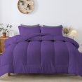 thumbnail image 2 of 1 Piece Luxurious Straight Line Pattern Comforter All Season 800 Threads Count Oversized Super King Size - Ultra Soft 550 GSM 100% Egyptian Cotton (Solid Purple Colour ), 2 of 6