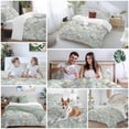 thumbnail image 6 of Blue Flowers Bedding 3 Piece Duvet Cover Set Full Size, Romantic Farmhouse Botanical Floral Leaves Soft Microfiber Comforter Cover with Zipper Closure & Pillowcases, FadeResistant Quilt Cover, 6 of 9