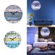 thumbnail image 5 of Reloj de pared redondo decorativo Reloj de pared con números arábigos Reloj decorativo con movimiento de cuarzo que hace tictac Inevent JJ24064-03, 5 of 6