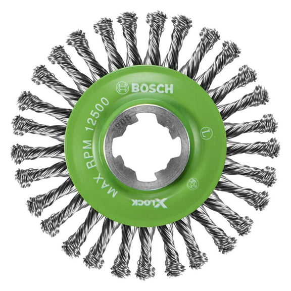 Bosch X-Lock4-1/2In Wire Wheel Stringer Bead Knotted Stainless Steel