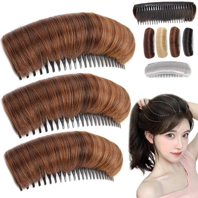 Almohadilla invisible para el cabello esponjoso, clip para el cabello falso invisible, clip para el cabello natural para volumen, herramienta de inserción de peinado, volumen esponjoso, almohadilla pa