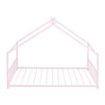 thumbnail image 2 of DreamBuck Full Size House Bed with Roof and Fence, Metal Platform Bed, Full House Floor Bed for Twin Bed Frames for Girls, , Teens, No Box Spring Needed, Easy Assembly, 2 of 9