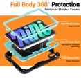 thumbnail image 5 of Case for iPad Mini 7 2024/Mini 6 2021 8.3 inch 7th/6th Gen, 360 Rotating Stand Handle Shoulder Strap Heavy Duty Shockproof Cover, Sky Blue PC, 5 of 7