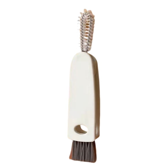 Advancent Cepillo ranurado para botella de leche, removedor de polvo multifuncional con mango largo en forma de zanahoria, accesorios de Suministros de limpieza para el hogar Gris