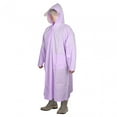 thumbnail image 2 of Chubasquero con capucha Strade Fareast Limited impermeable capa de lluvia EVA sombrero de ala ancha XL morado, 2 of 8