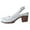 White, variant on CAIXIA Cute Sandals For Women Women Summer Casual Sandals with Buckle Strap Comfortable Square Heel Open Toe Beach Footwear,Black