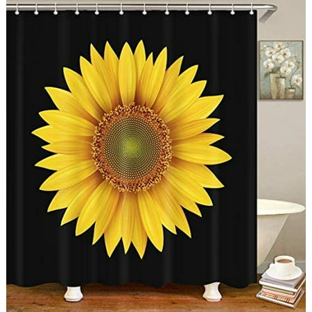 Sunflower Shower Curtain Wild Flower, Sunflower Shower Curtains And Accessories