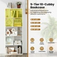 thumbnail image 6 of Costway 2 PCS Floor Standing Open Bookshelf with 10 Cubbies 5 Back Anti-falling Panels, 6 of 9