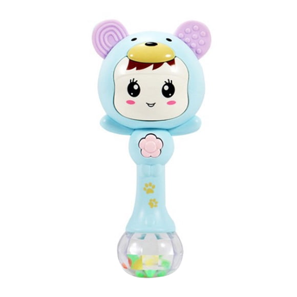 Baby Shaker Sand Hammer Toy Stick Music Light Rhythm Teether Dibujos animados Shaking Sonajero Juguete Campana de mano Scienceny BA0075-02B