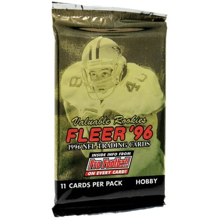 NFL 1996 Fleer Football Trading Card HOBBY Packs (11 Cards)