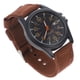 thumbnail image 3 of Reloj de pulsera de cuarzo para hombre, de nailon tejido, deportivo, de moda, con calendario, de cuarzo (marrón)., 3 of 7