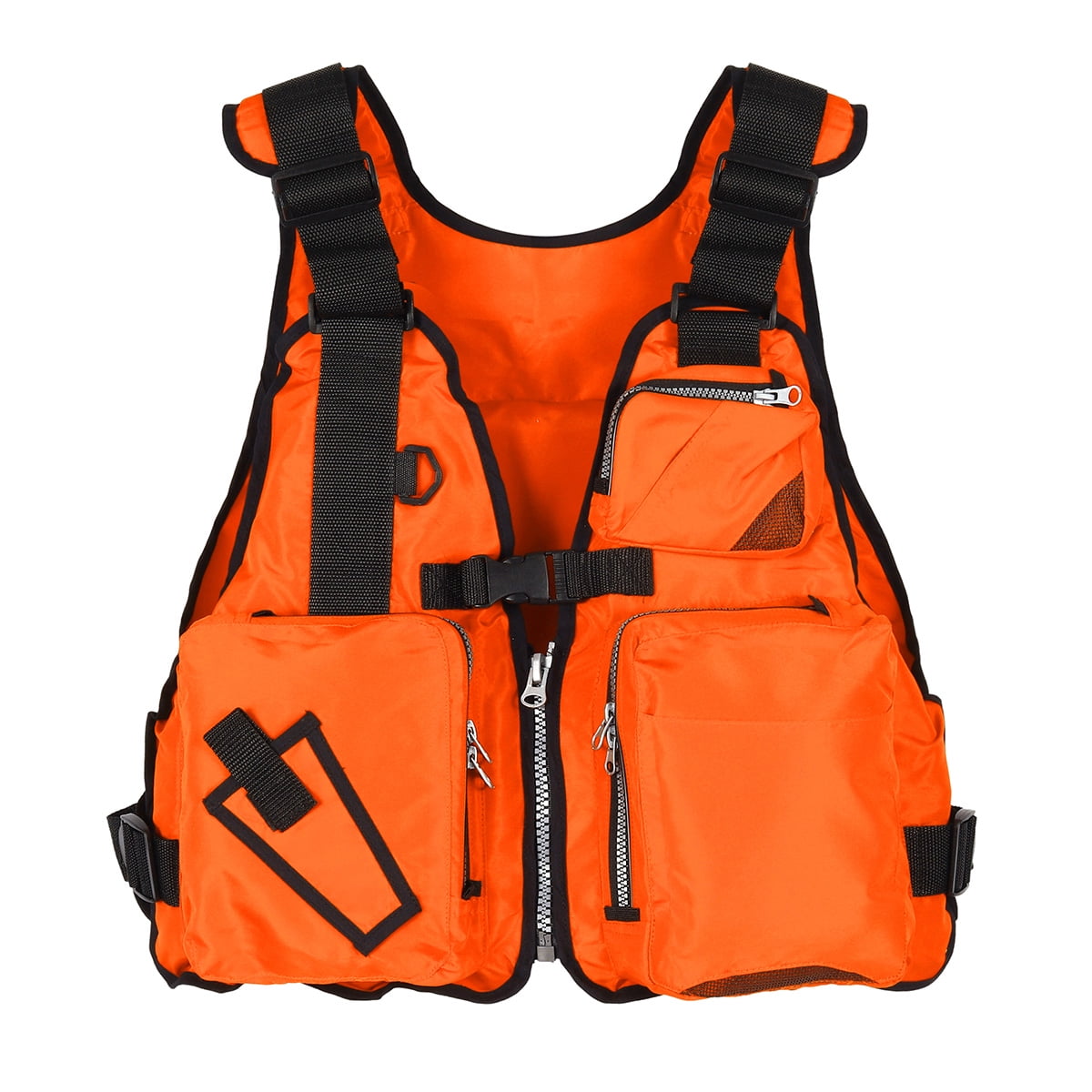 Fishing Life Jacket Multiple Pockets Floatation Vest Buoyancy Waistcoat P4I4 