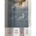 thumbnail image 6 of Summer Ocean Sheer Curtains 45 Inch Long 2 Panels, White Lighthouse Bright Moon Coastal Landscape Light Filtering Rod Pocket Curtains, Sheer Voile Drapes for Living Room Bedroom, 52"x45", 6 of 8