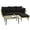 Khaki/Black, variant on Costway 3 PCS L-Shaped Patio Sofa Set Conversation Furniture with Cushions Deck Garden black