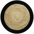 thumbnail image 2 of 10 Ft Round Black & Natural Jute Area Rug, Hand-Woven, Farmhouse Boho Style, Durable & Pet-Friendly Rug for Living Room, Dining Room, and Bedroom, 2 of 5