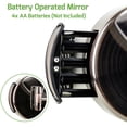 thumbnail image 3 of OVENTE 9.5" Lighted Wall Mount Makeup Mirror, Double-Sided LED,10X Magnifier, MLW45AB1X10X, 3 of 10
