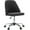 DARK GRAY, variant on Armless Small Desk Office Chair Cute Vanity Swivel Chair with Back Modern Fabric with Wheels Swivel Task Home Gaming Chair,DARK GRAY