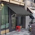 thumbnail image 4 of EVGTTI Manual Retractable Awning 78"×118", Outdoor Sunshade, No Drilling, Adjustable Angle & Height, UV Protection, Canopy for Patio, Balcony, Window, Backyard - Dark Gray, 4 of 8