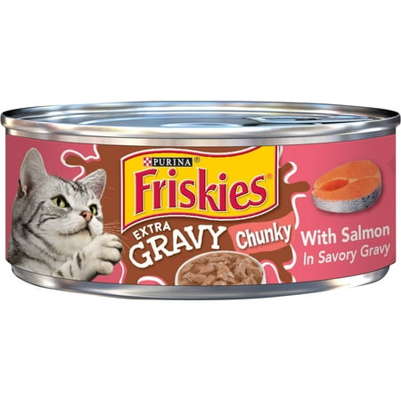 UPC: 0050000293346 | Purina Friskies Extra Gravy Chunky Wet Cat Food  Soft Salmon  5.5 oz Cans (24 Pack)