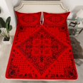 thumbnail image 2 of Manfei Boho Exotic Style Bed Sheets,Retro Victorian Floral King Sheets,Black Red Sheet Set For Adults,Microfiber Bedroom Decor,4 Pieces, 2 of 7